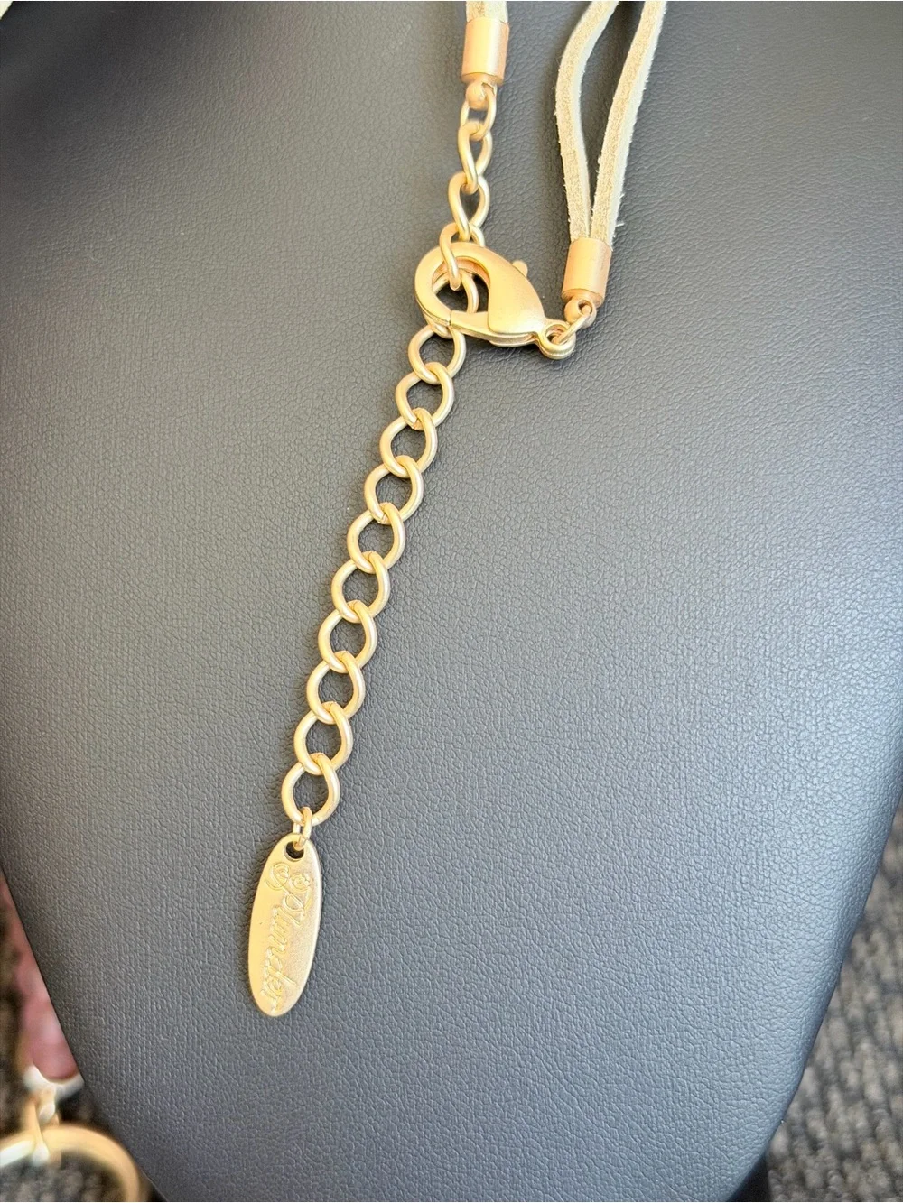 Plunder Beaded Pink and Gold Tassel Pendant Necklace